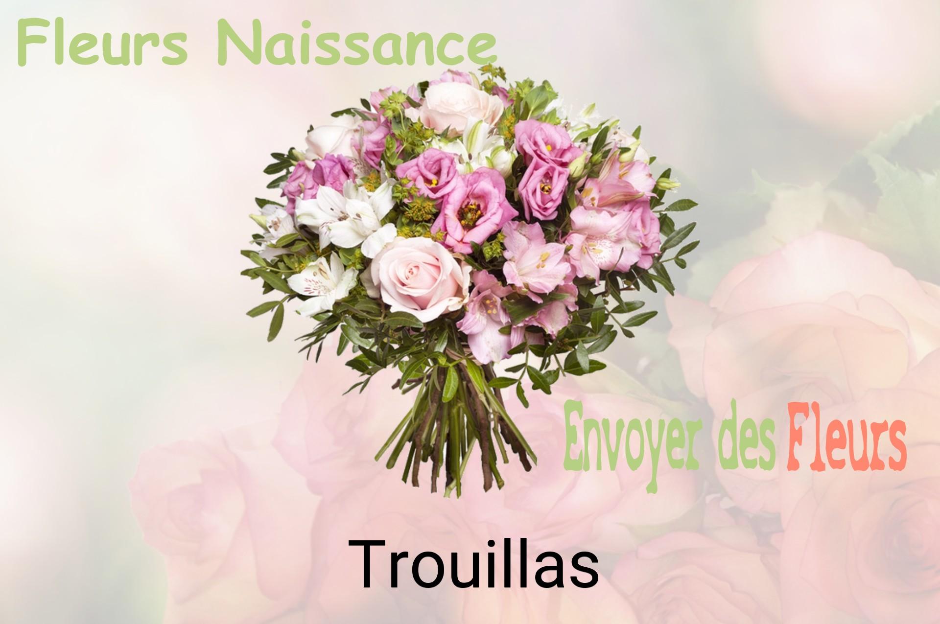 Bouquet de fleurs de naissance livré à Trouillas